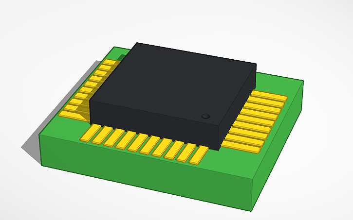 Autocad Chip Design 3D design chip - Tinkercad