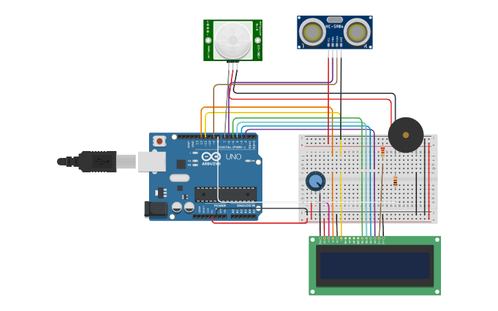 Circuit design intruder | Tinkercad