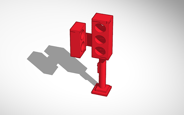 3D design 3C14 traffic light - Tinkercad