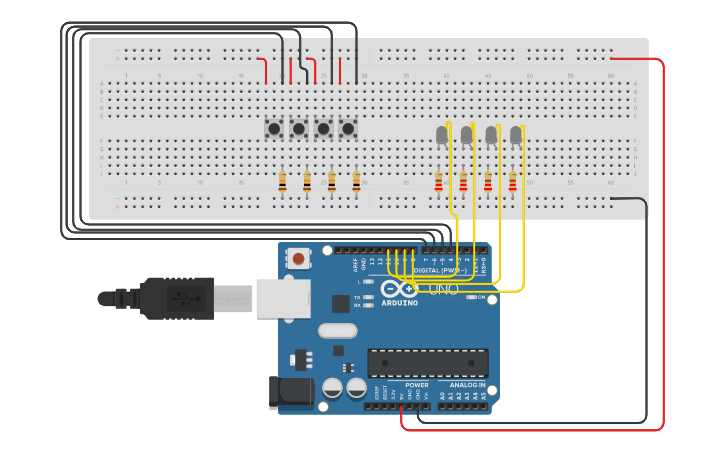 Circuit design Stubišni automat | Tinkercad