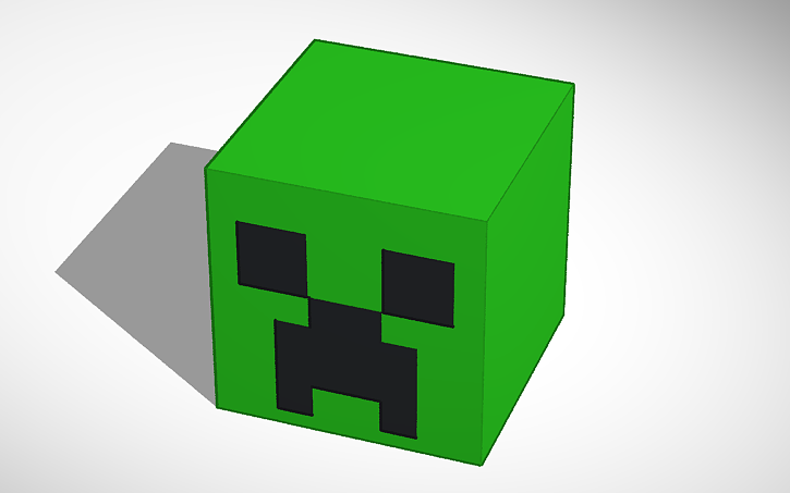 3D design Hollow Creeper Head - Tinkercad