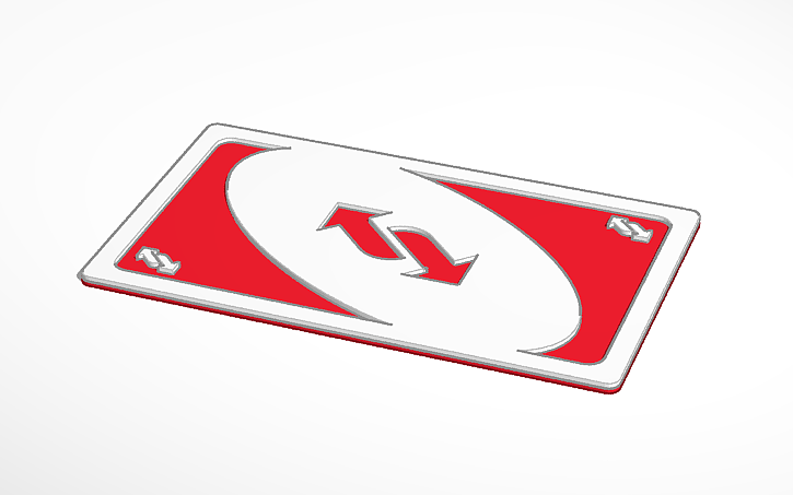 3D design Uno card reverse - Tinkercad