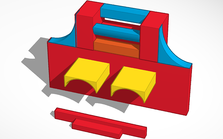 3D design Speaker lower part of ribbon mount - Tinkercad