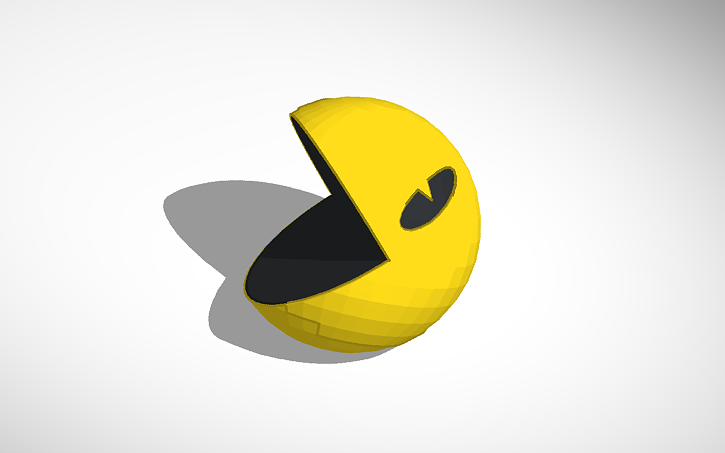 3D design pacman - Tinkercad