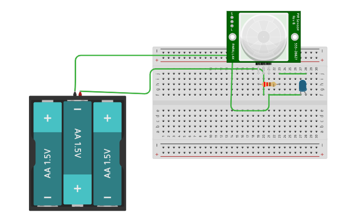 Circuit design Motion sensor | Tinkercad