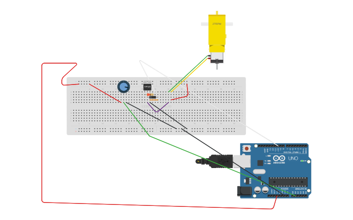Circuit design lab 4 2.1. DC motor at variable speed - Tinkercad