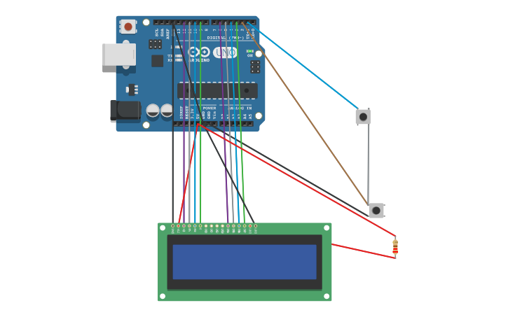 Circuit design lcd game | Tinkercad