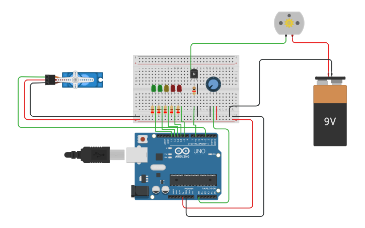 Circuit design Speedometer - Tinkercad