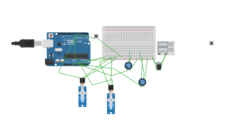 Circuit design Grúa Arduino - Tinkercad