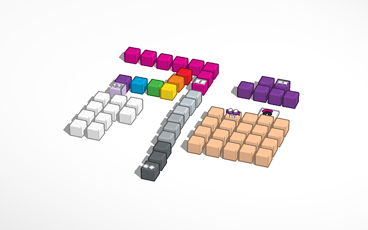 3d Design Numberblocks Blocks 16 200 Tinkercad