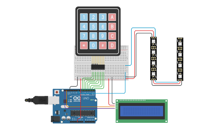 Circuit design Piedra Papel Tijera - Tinkercad