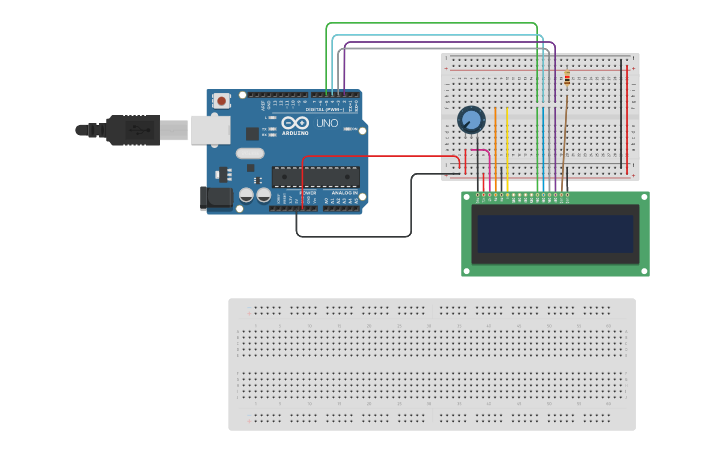 Circuit design Smart Parking System - Tinkercad