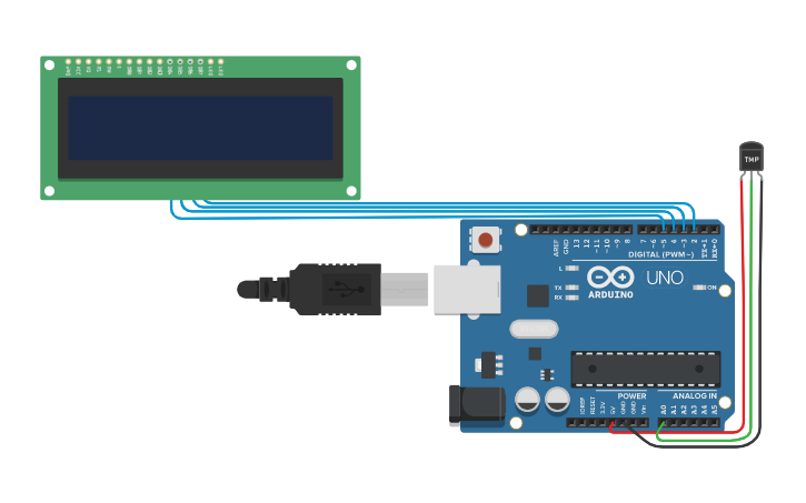 Circuit design Cooling System - Tinkercad