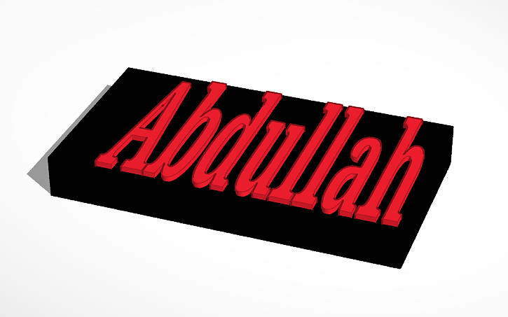3D design abdullah - Tinkercad