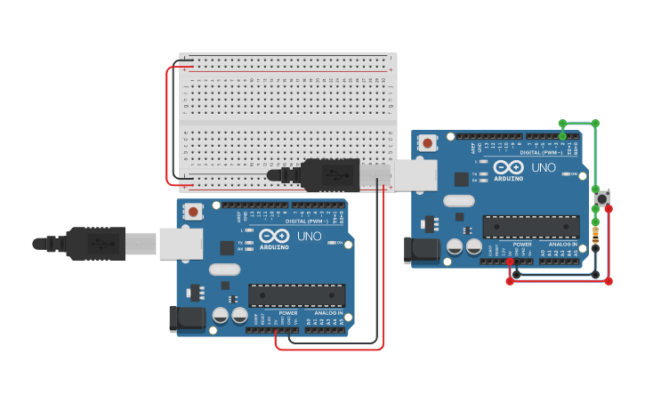 Circuit design Led com Botão | Tinkercad