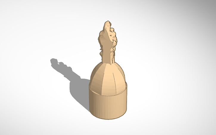 3D design Dome and Virgin Mary - Tinkercad