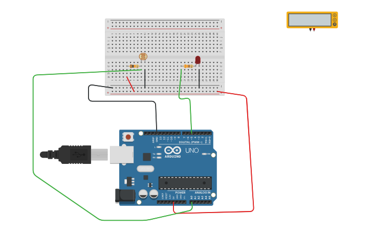 Circuit design Arduino Light Sensor - Tinkercad