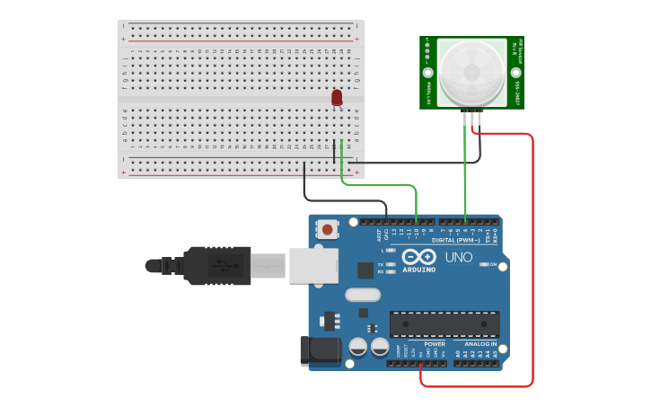Circuit design Photoresistor code - Tinkercad