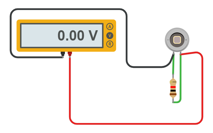 Circuit design photoDiode - Tinkercad