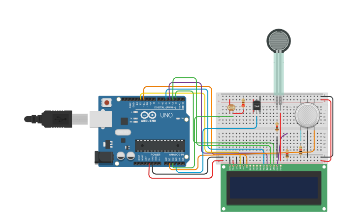 Circuit design Activity - Force and Flex Sensors | Tinkercad