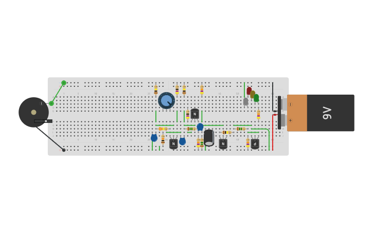 Circuit design LED using Sound sensor - Tinkercad