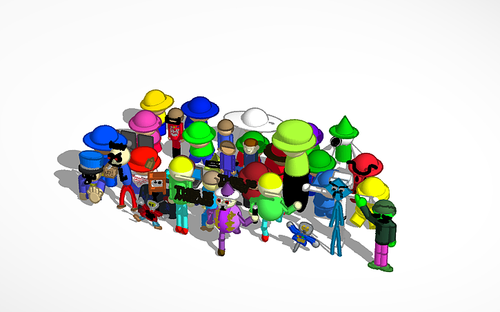 3D design Dave and Bambi 3D model bases - Tinkercad
