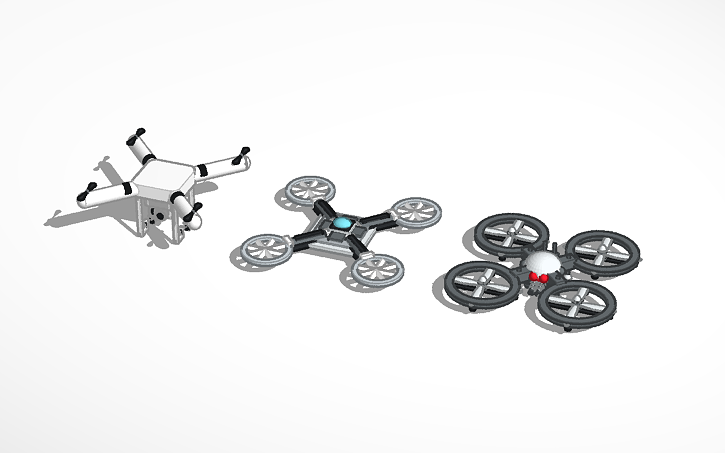 3D design Black Rocket Drone Templates - Tinkercad