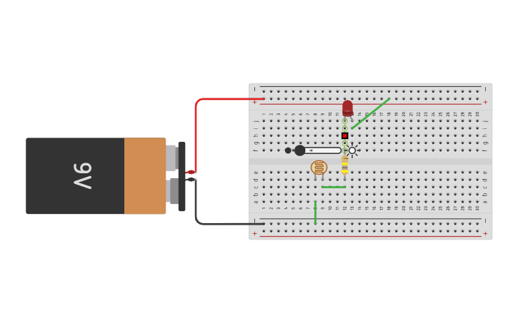 Circuit design LDR | Tinkercad