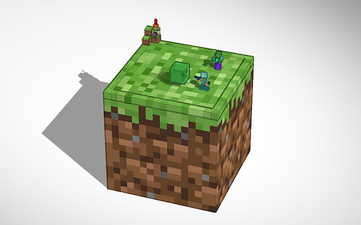 3D design Minecraft Dirt Block - Tinkercad