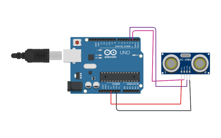 Circuit design sensori - Tinkercad