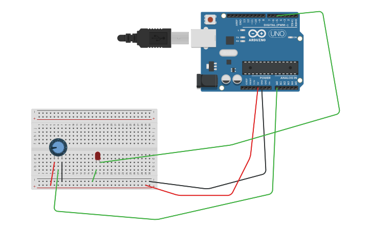 Circuit design Serial.println | Tinkercad