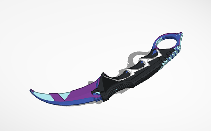 3D design karambit Nebula - Tinkercad