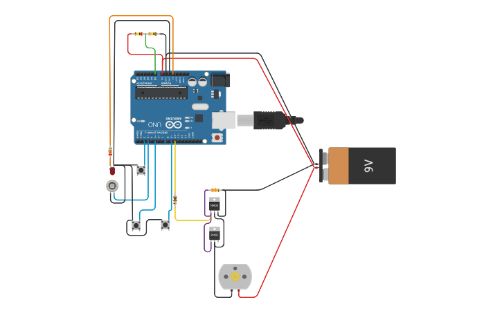 Circuit design arduino mosfet - Tinkercad