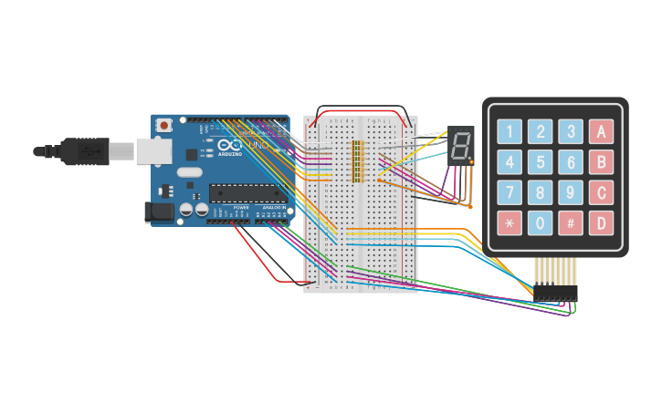 Circuit Design 7 Segments With Keypad Tinkercad 1514