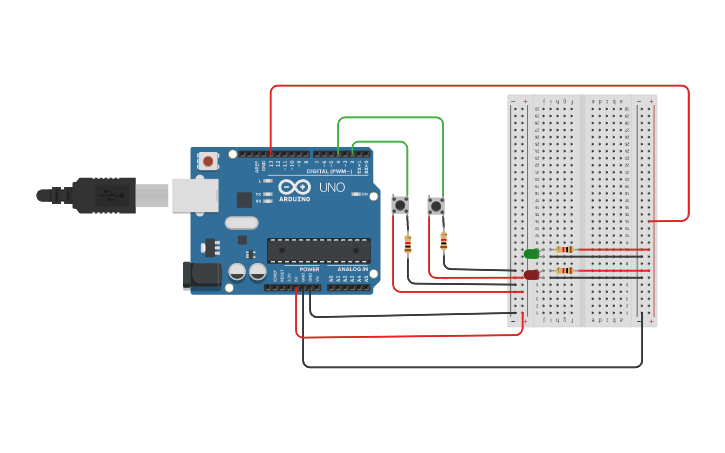 Circuit Design Pushbutton Led Tinkercad 6101