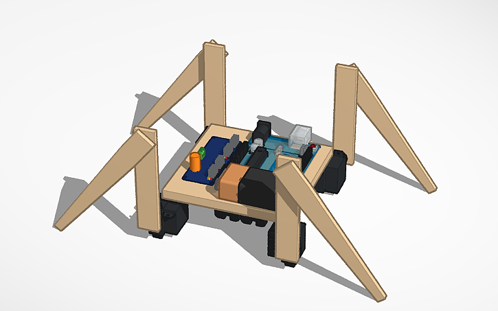 3D design Arduino Quadruped Spider - Tinkercad