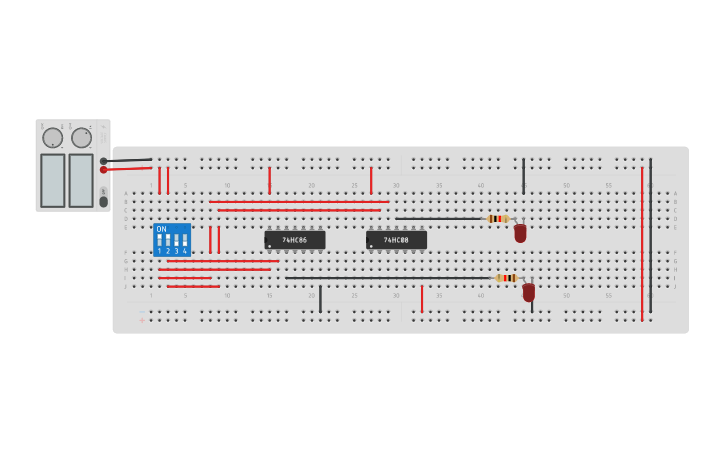 Half Adder Circuit Diagram Tinkercad