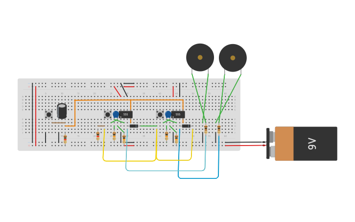 Circuit design Fastest Finger First - Tinkercad