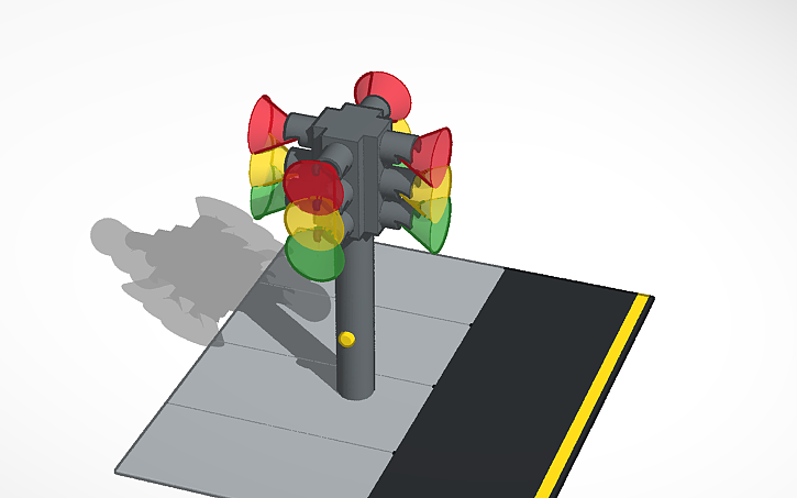 3D design Stop Light model - Tinkercad