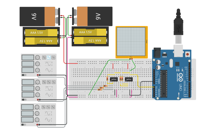 Circuit design Instrumentasi - Digital Filter - High Pass - Tinkercad