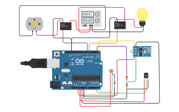 Circuit design Smart Home Energy Management - Tinkercad