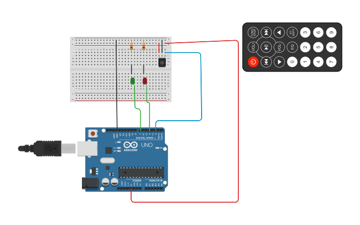 Circuit design Prática 8 - IR Sensor | Tinkercad