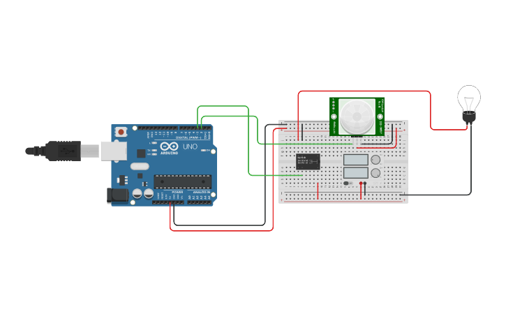 Circuit design smart washroom - Tinkercad