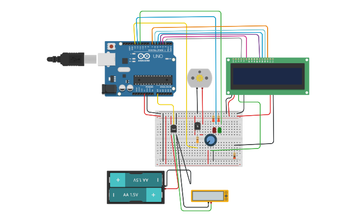 Circuit design Irrigation - Tinkercad