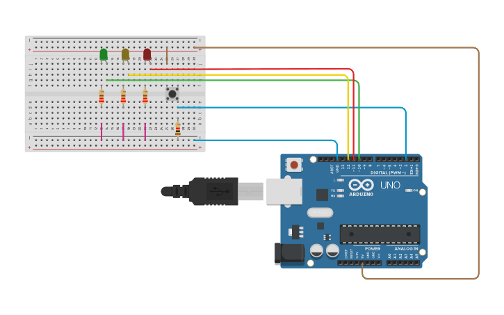 Circuit design pulsador pull down - Tinkercad