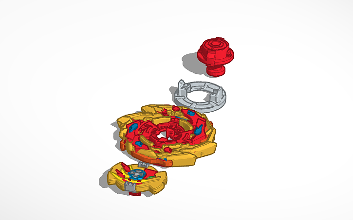 3d Design Beyblade Burn Hyperion Version 2 Working With All Parts 