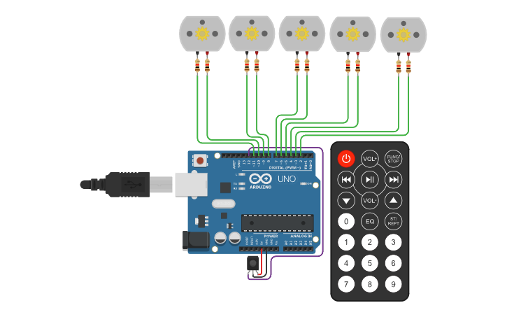 Circuit design Жалюзи на пульте дистанционного управления. | Tinkercad