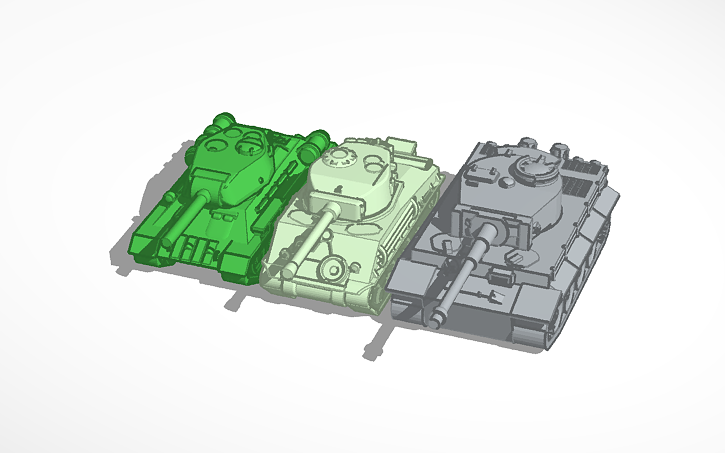 World War 2 Tanks Tinkercad