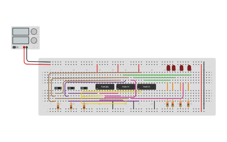 Circuit design DEMULTIPLEXER - Tinkercad