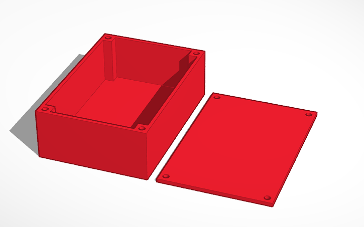 3D design Project Box Base - Tinkercad